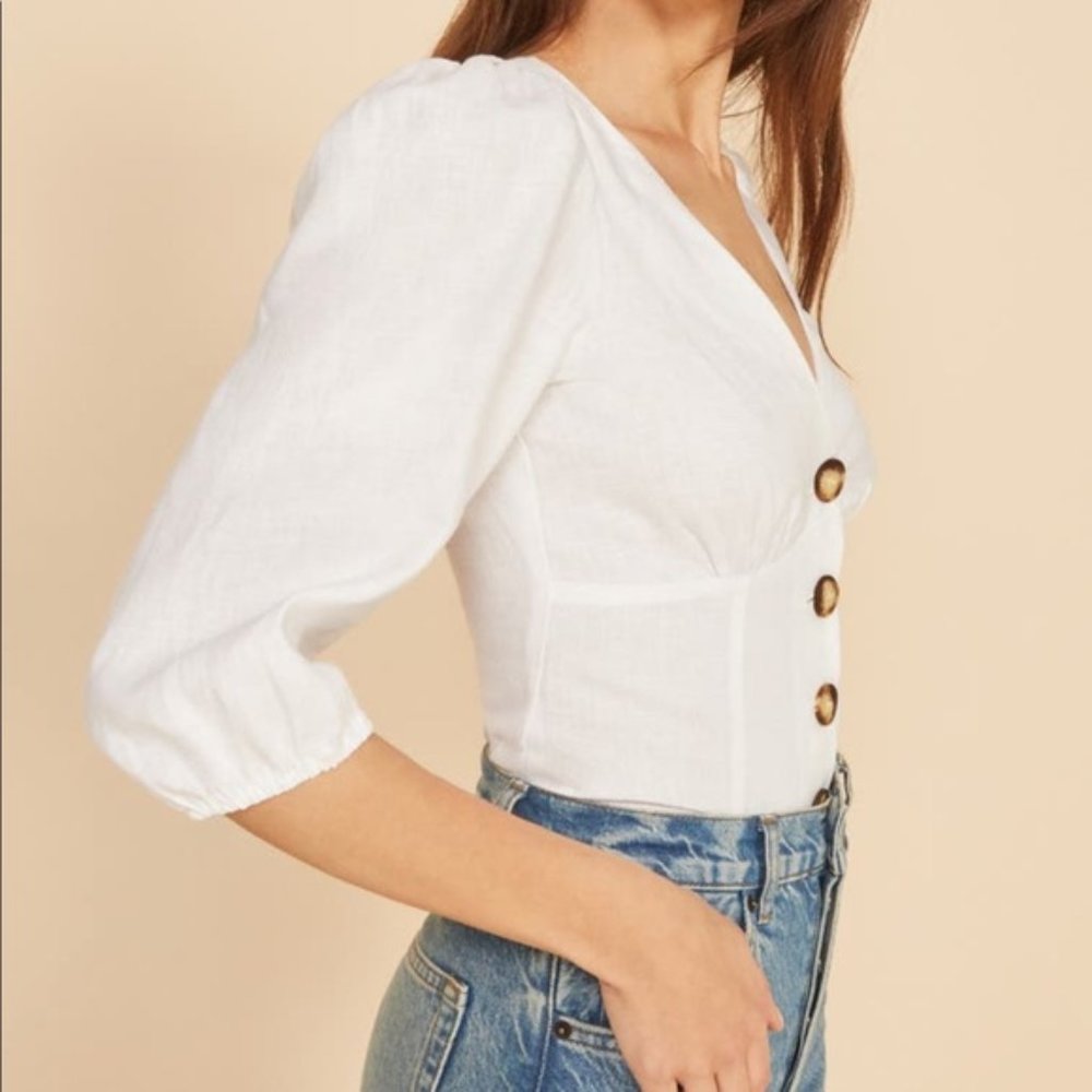 Reformation Anton linen top